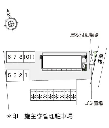 ★手数料０円★四條畷市中野本町　月極駐車場（LP）